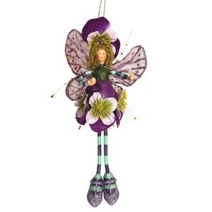 Silvestri FLURRIES Laurel Nelson Christmas Ornament Purple Viola Fairy Pansy